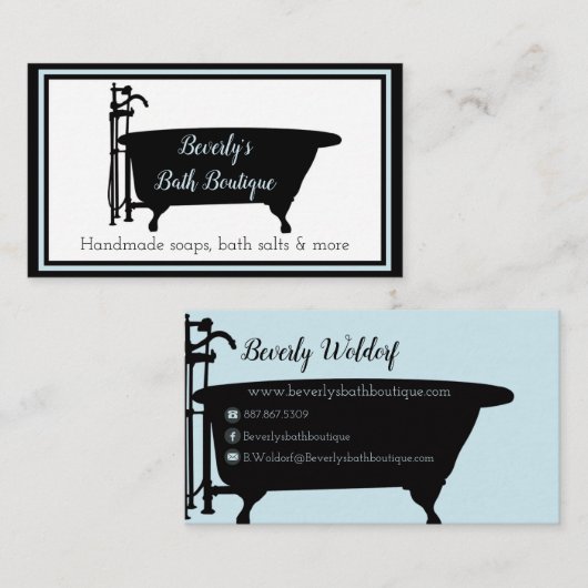 Handmade Bath Boutique Visitekaartje (Voorkant / Achterkant)