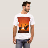 Handmade birds in sunset t-shirt (Voorkant volledig)