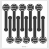 Handmade Black & Pudding Sealing Sticker (Vel)