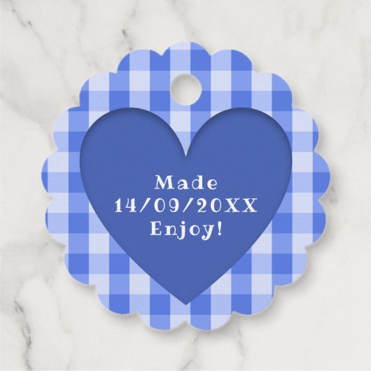 Handmade Blueberry Jam Bedankjes Labels (Achterkant)