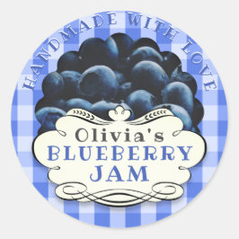 Handmade Blueberry Jam Ronde Sticker