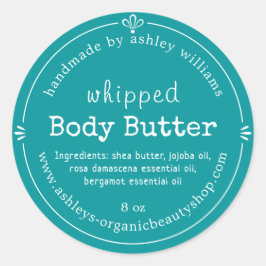 Handmade Body Butter Organic Business Green Ronde Sticker
