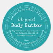 Handmade Body Butter Organic Business Green Ronde Sticker (Voorkant)