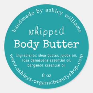 Handmade Body Butter Organic Business Green Ronde Sticker