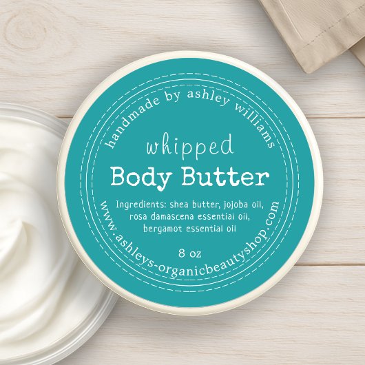Handmade Body Butter Organic Business Green Ronde Sticker