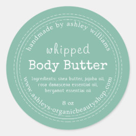 Handmade Body Butter Organic Business Green Ronde Sticker