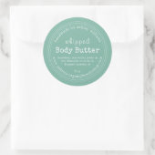 Handmade Body Butter Organic Business Green Ronde Sticker (Tas)