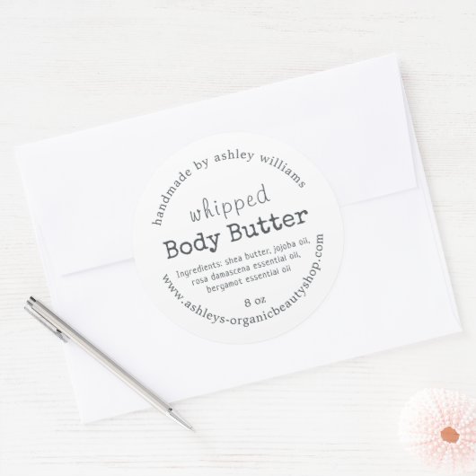 Handmade Body Butter Organic Business Label (Envelop)