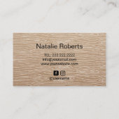 Handmade Bold Text Minimalist Rustic Wooden Visitekaartje (Achterkant)