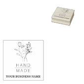 Handmade Botanical Bouquet Floral Wreats Business Rubberstempel (Gestempeld)