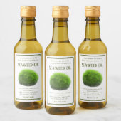 Handmade Botanical Seaweed Illustration Label Wijn Etiket (Flessen)