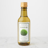 Handmade Botanical Seaweed Illustration Label Wijn Etiket (Voorkant)