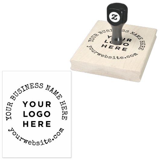 Handmade Business Name Website Logo Rubberstempel (Gestempeld)