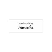 Handmade By Maker's Name in Cursive Script Zelfinktende Stempel (Design)