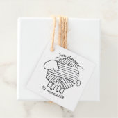 "Handmade by" Yarn Sheep Favor Gift Label (In situ)