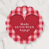 Handmade Cherry Jam Bedankjes Labels (Achterkant)