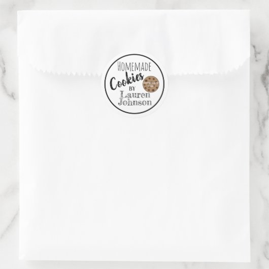 Handmade Chocolate Chip Cookies Sticker Label (Tas)