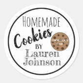 Handmade Chocolate Chip Cookies Sticker Label (Voorkant)
