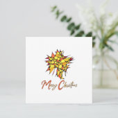 Handmade Christmas Card with Star Graphic Feestdagenkaart (Staand voorkant)