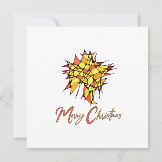 Handmade Christmas Card with Star Graphic Feestdagenkaart (Voorkant)