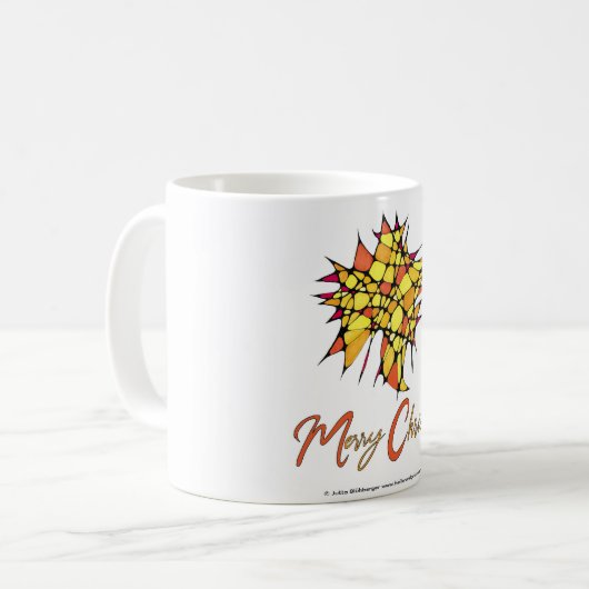 Handmade Christmas Cup with Star Graphic Koffiemok (Voorkant links)