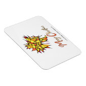 Handmade Christmas Magnet with Star Graphic Magneet (Rechterzijde)