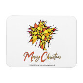 Handmade Christmas Magnet with Star Graphic Magneet (Horizontaal)