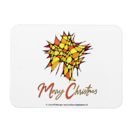 Handmade Christmas Magnet with Star Graphic Magneet