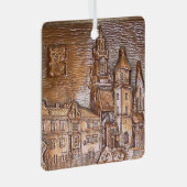 HANDMADE COPPER BORD KRAKOW, POLEN METALEN ORNAMENT (Voorkant Rechts)