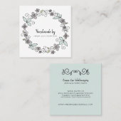 Handmade Crafter Etsy Artisan Rustic Modern Vierkante Visitekaartje (Voorkant / Achterkant)