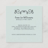 Handmade Crafter Etsy Artisan Rustic Modern Vierkante Visitekaartje (Achterkant)