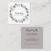 Handmade Crafter Etsy Artisan Rustic Modern Vierkante Visitekaartje (Voorkant / Achterkant)