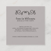 Handmade Crafter Etsy Artisan Rustic Modern Vierkante Visitekaartje (Achterkant)