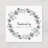 Handmade Crafter Etsy Artisan Rustic Modern Vierkante Visitekaartje (Voorkant)