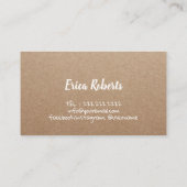 Handmade Crafts Elegant Dandelion Rustic Kraft Visitekaartje (Achterkant)