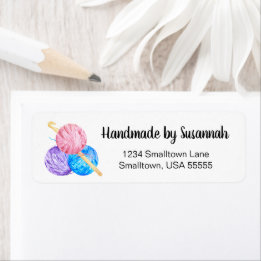 Handmade Crochet Business Return Address Etiket