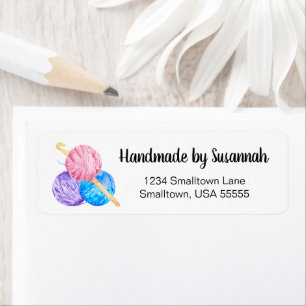 Handmade Crochet Business Return Address Etiket