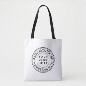 Handmade Custom Business Logo Rustic Tote Bag (Voorkant)