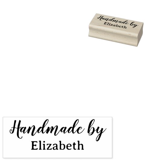 Handmade Custom Name Wood Art Stempel (Gestempeld)