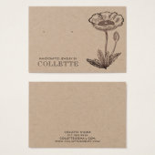 Handmade Flower Kraft Cardstock Earring Jewelry Visitekaartje (Voorkant /achterkant)