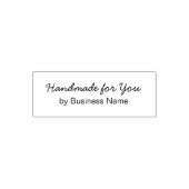 Handmade for You (in Cursive) op bedrijfsnaam Zelfinktende Stempel (Design)