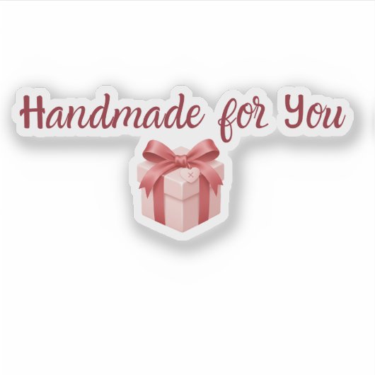 Handmade for You Sticker | Cute Gift Packaging Lab (Voorkant)