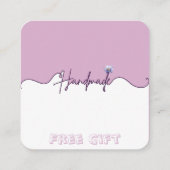 Handmade Free Gift Floral Small Business Packaging Informatiekaartje (Achterkant)