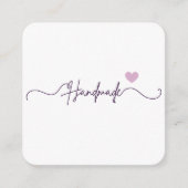 Handmade Free Gift Floral Small Business Packaging Informatiekaartje (Voorkant)