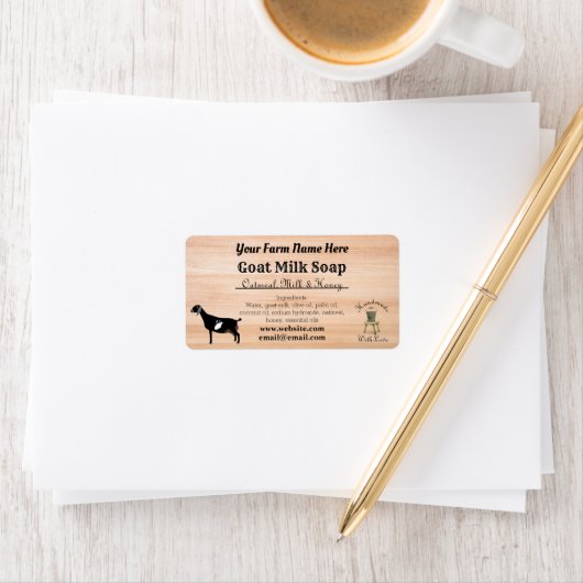 Handmade Goat Milk Soap Label - Nubian Dairy Goats (Insitu)
