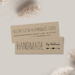 Handmade Heart | Rustic Kraft Mini Visitekaartje