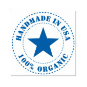 Handmade in USA Organic Star Zelfinktende Stempel (Design)