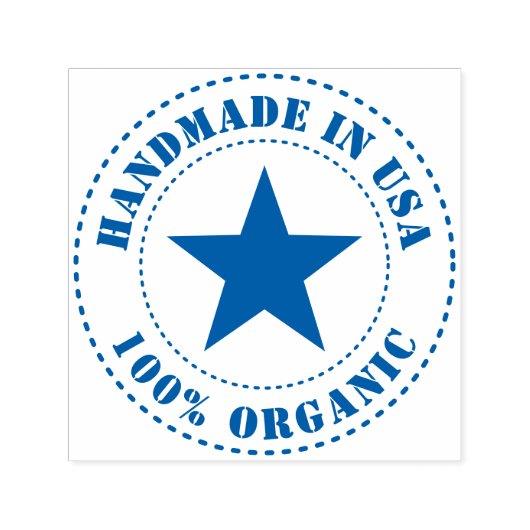 Handmade in USA Organic Star Zelfinktende Stempel (Design)
