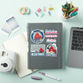 "Handmade is My Resistance" Blauwe Collectie Sticker (iPad Cover)