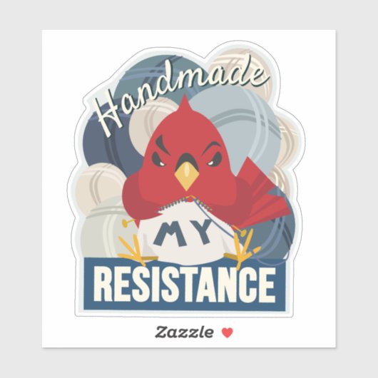 Handmade is My Resistance-Blue Contour sticker (Vel)